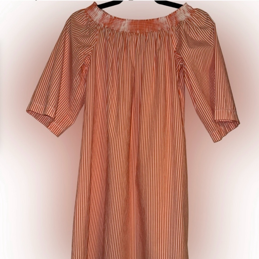 Striped Off-Shoulder Dress